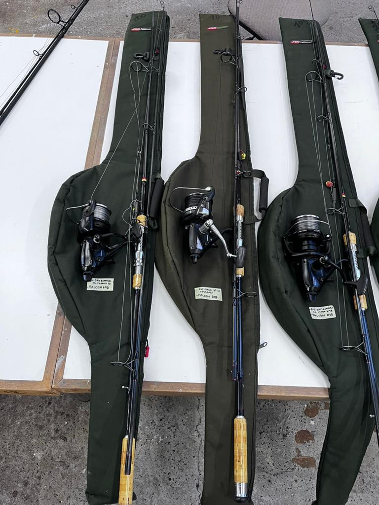 4 hengels Falcon Rod, Watersport en Boten, Hengelsport | Karpervissen, Ophalen, Zo goed als nieuw