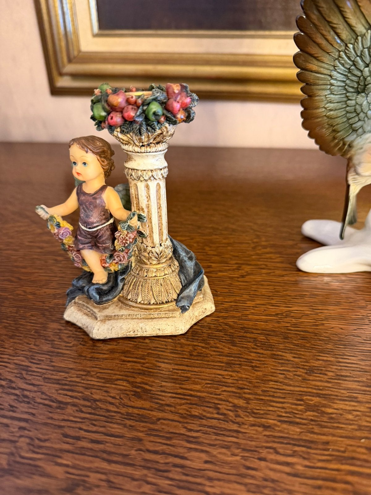 Vintage Hars Cherub Kaarsenhouder, Ophalen of Verzenden, Zo goed als nieuw