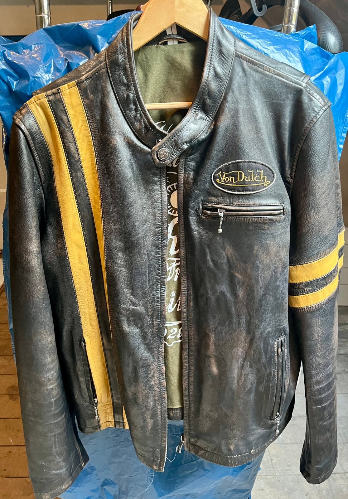 Veste en cuir taille 56, Enlèvement, Taille 56/58 (XL)
