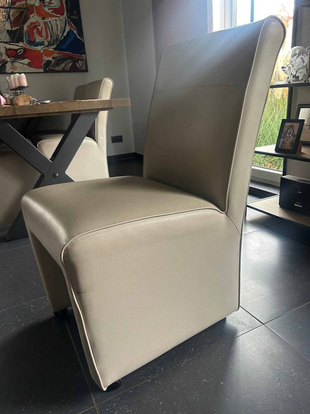 Eetkamerstoelen, Huis en Inrichting, Ophalen, Gebruikt, Leer