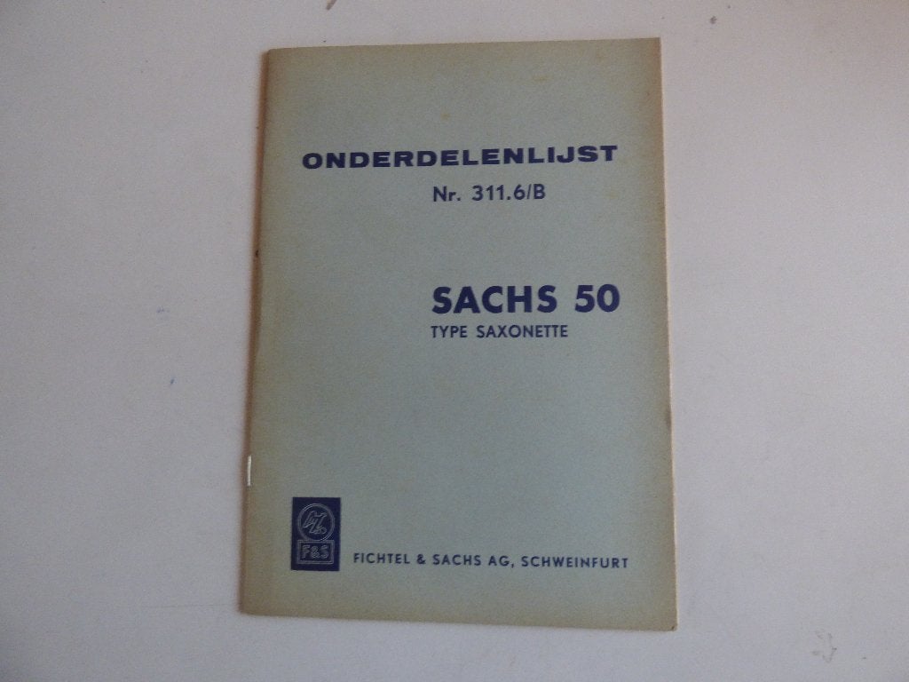 SACHS 50 TYPE SAXONETTE ONDERDELENLIJST 311.6/BF, Enlèvement ou Envoi, Utilisé