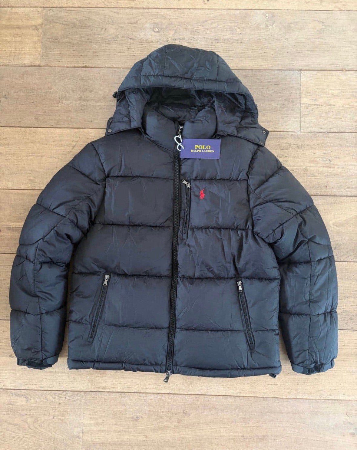 Ralph lauren pufferjas maat M, Ophalen of Verzenden, Zo goed als nieuw, Maat 48/50 (M), Zwart