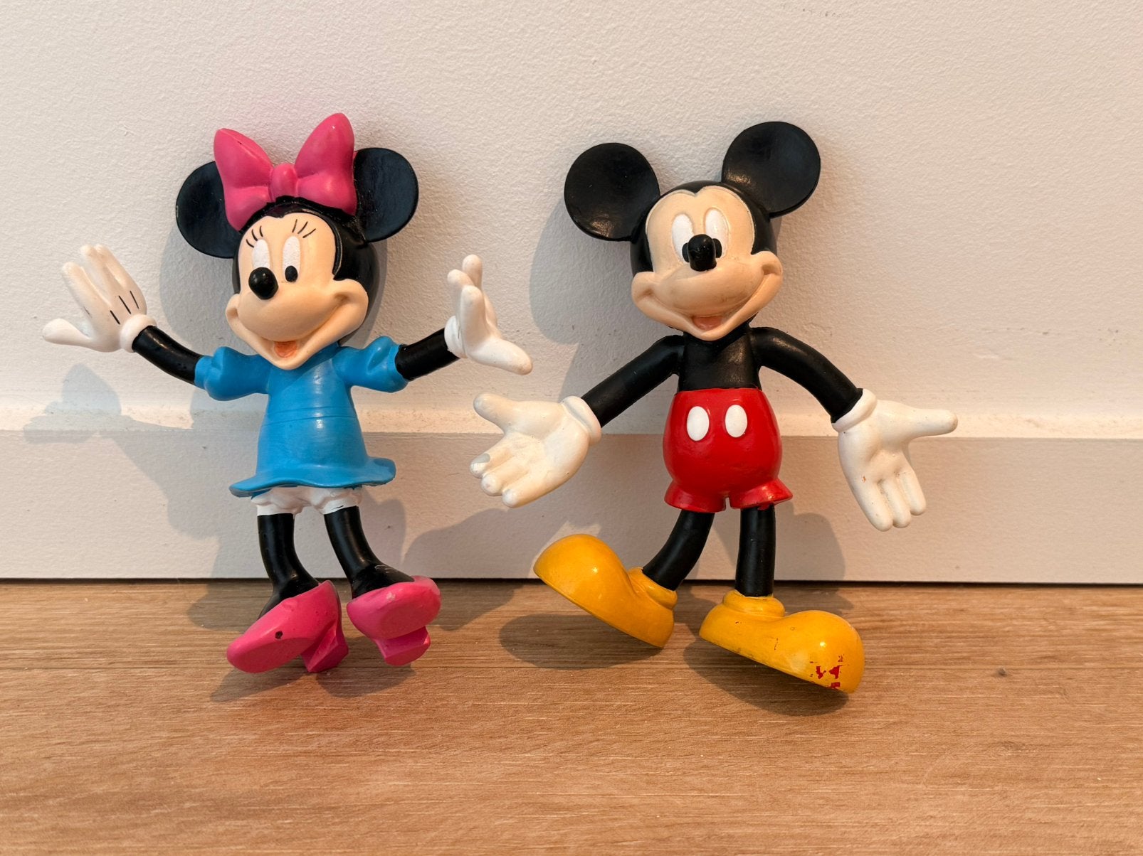 Set van 2 grote figuren van Mickey en Minnie Mouse, Ophalen, Gebruikt