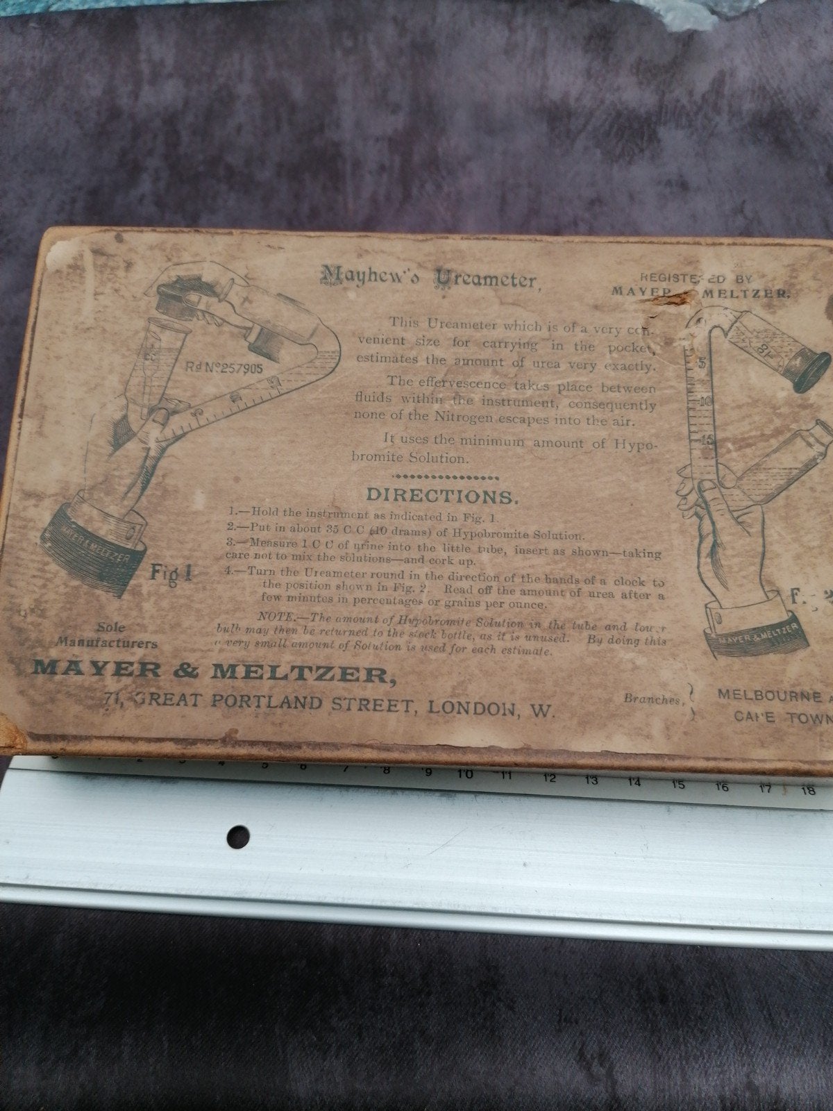 Mayhews Ureameter Mayer&Meltzer Antiek, Antiek en Kunst, Ophalen of Verzenden