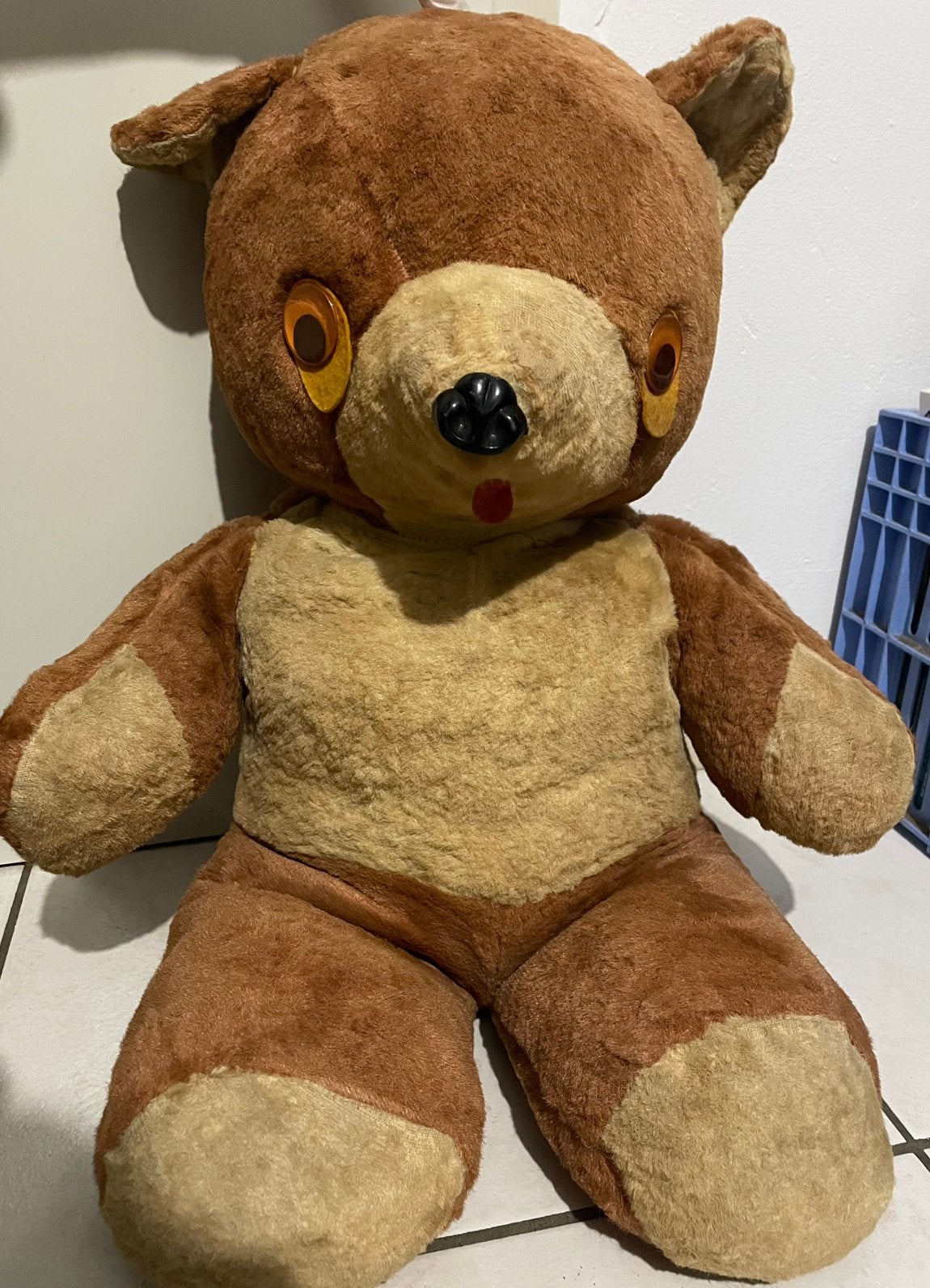 Superbe grand ours en peluche vintage (70 cm), Collections, Enlèvement ou Envoi, Comme neuf