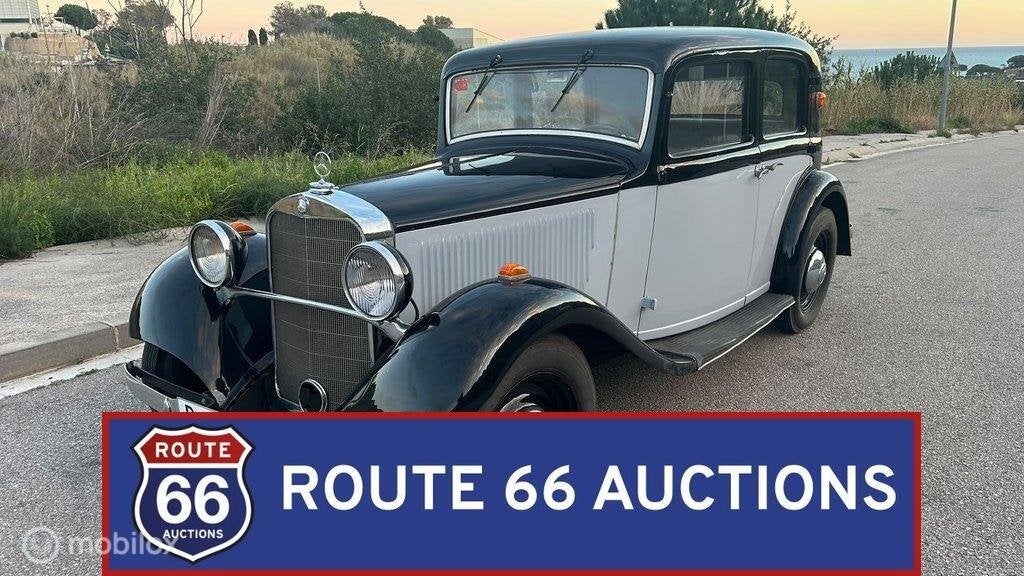Mercedes-Benz 200 | 1935 | Route 66 Auctions, Autos, Achat, Entreprise, Boîte manuelle, Autre carrosserie
