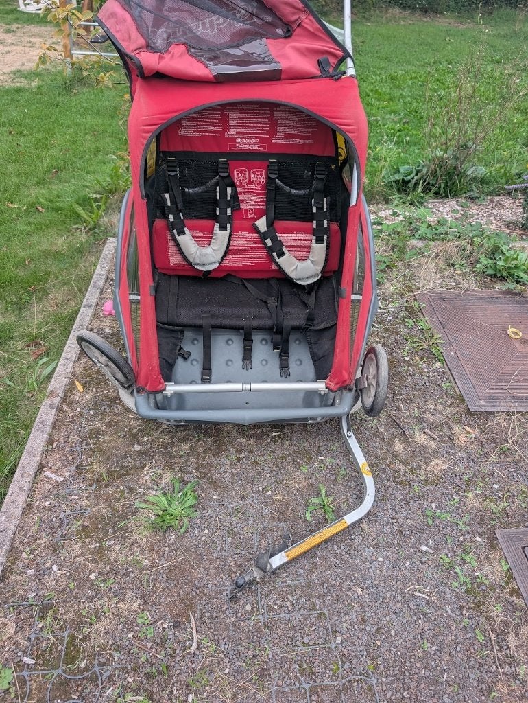 Chariot fietskar voor 2 kinderen – €65, Pliable, 20 à 40 kg, Enlèvement, Utilisé