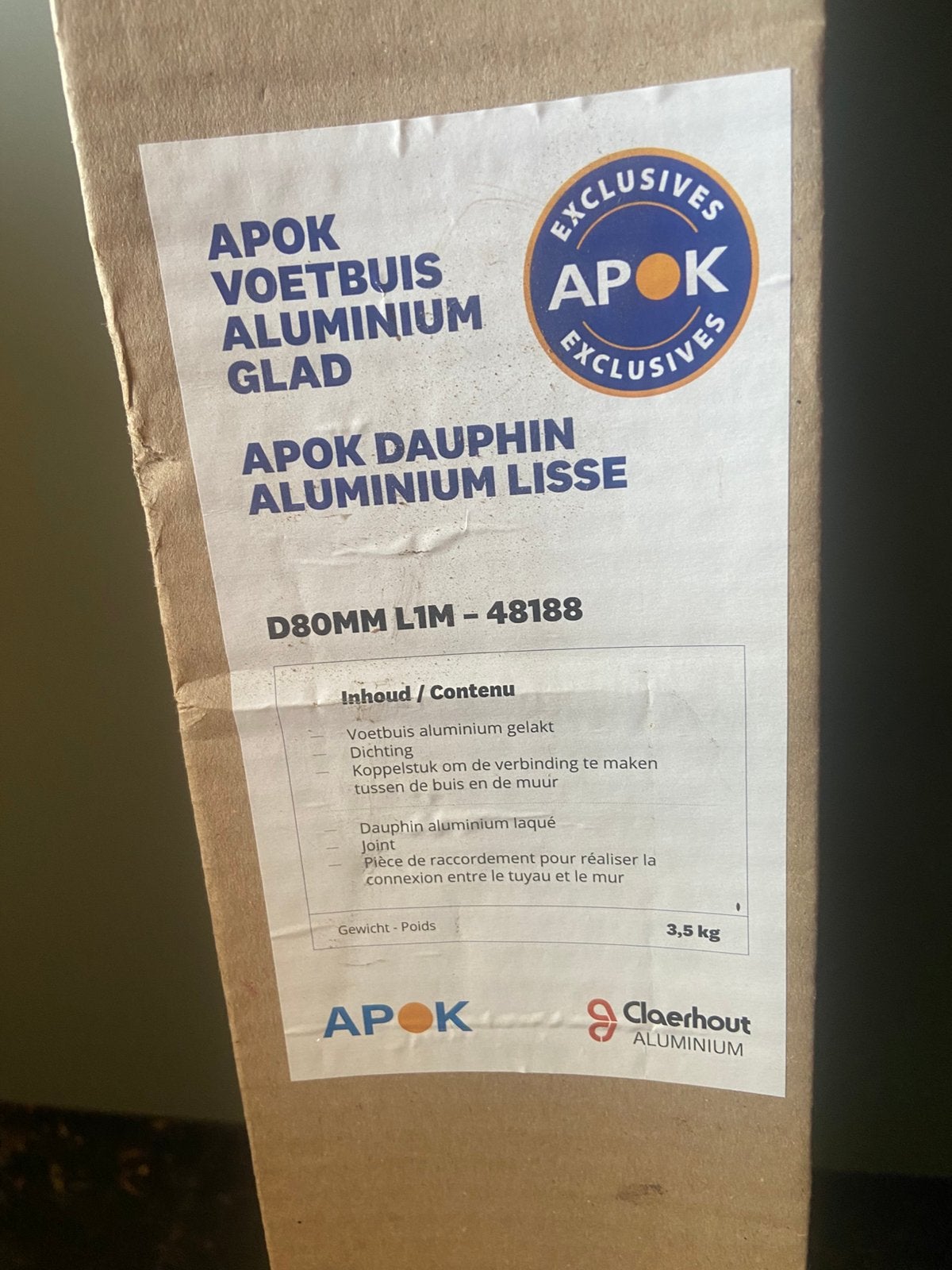 Nieuwe APOK aluminium voetbuis (80), Ophalen, Nieuw