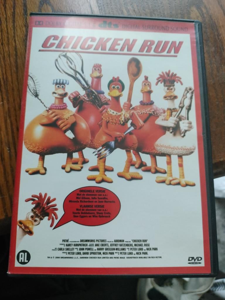 Dvd Chicken run Vlaamse versie zeldzaam, Verzenden