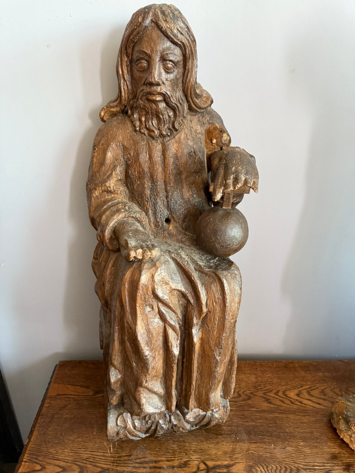 Antiek houten beeld / 16e eeuw renaissance, Antiek en Kunst, Ophalen of Verzenden