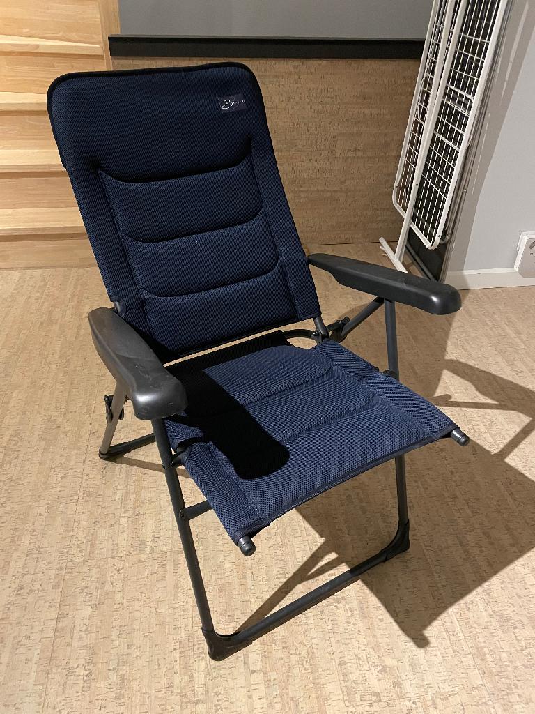 4 Kampeerstoelen blauw bardani, Ophalen, Zo goed als nieuw, Campingstoel