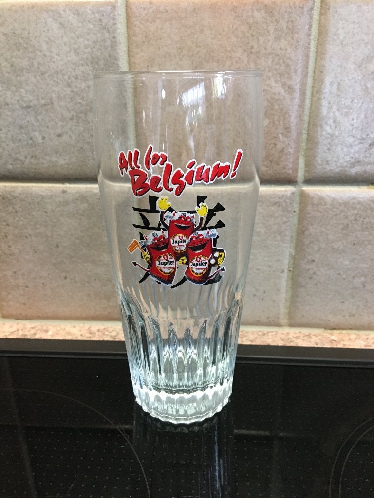Jupiler pint van belgisch voetbal 33cl (Rode Duivels), Enlèvement ou Envoi, Neuf, Verre ou Verres, Jupiler