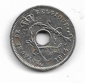 België: 5 cent 1914 FR (zeldzamer) = morin 356, Verzenden, Losse munt