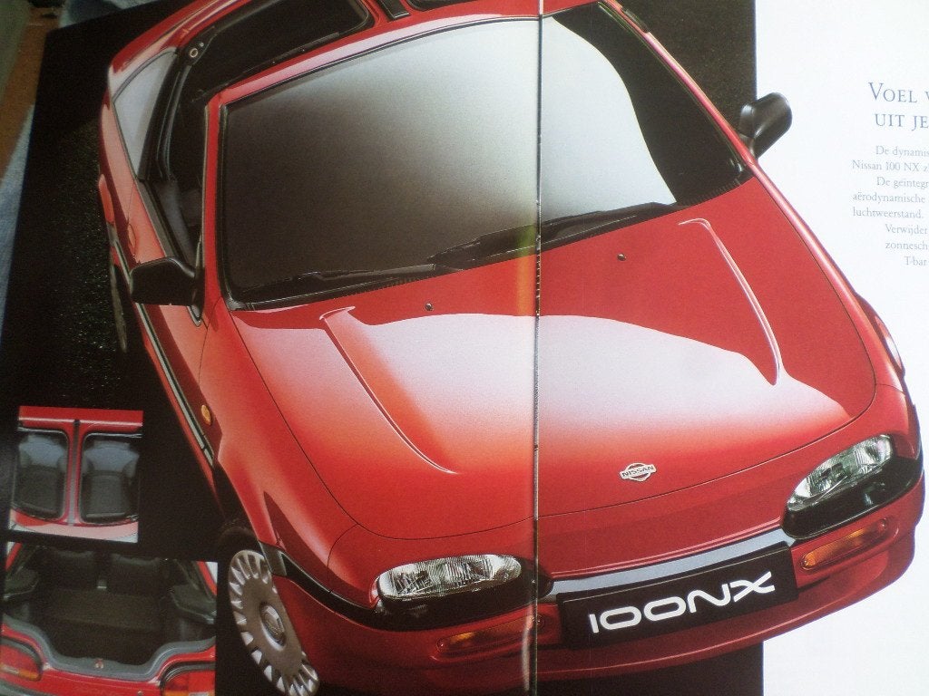 Nissan 100 NX T-Bar 1.6 & 2.0 16v Brochure, Ophalen of Verzenden, Nissan