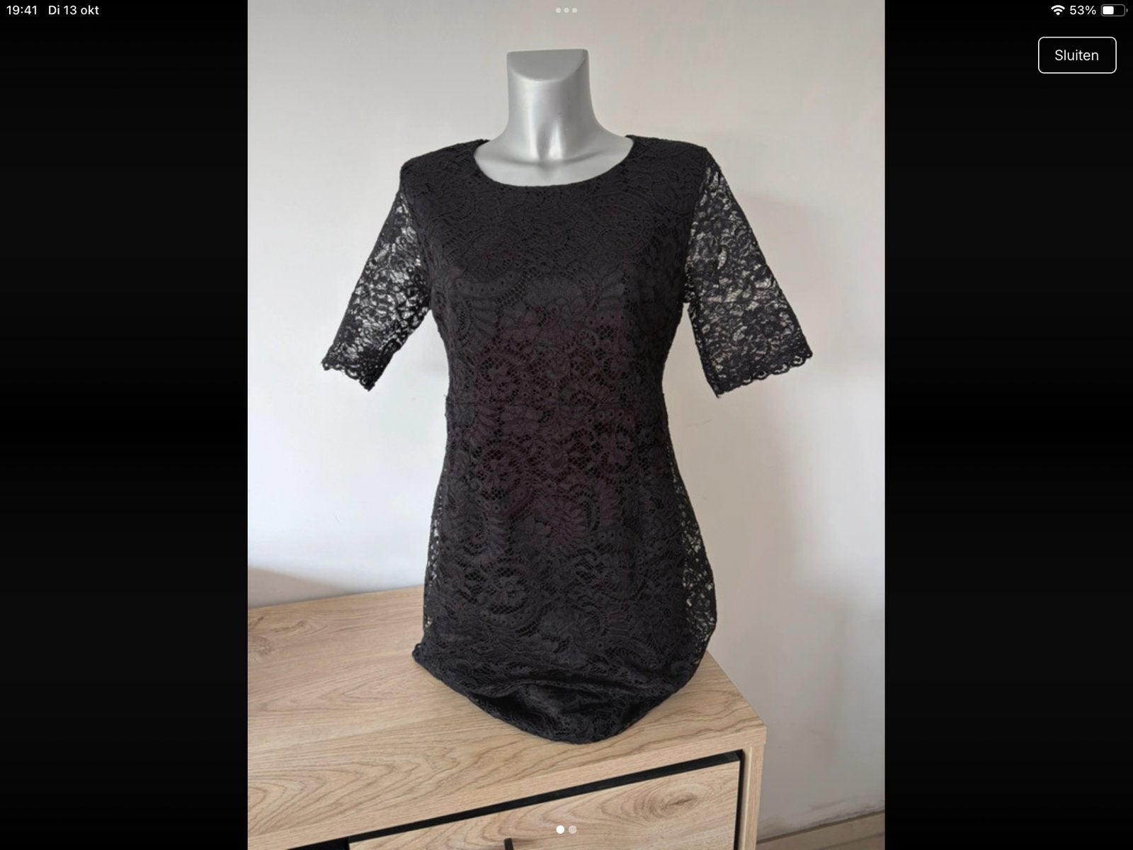 jurk kant zwart, Kleding | Dames, Ophalen of Verzenden, Zo goed als nieuw, Zwart