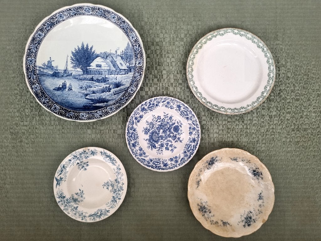 Set van 14 vintage schaalborden, Ophalen