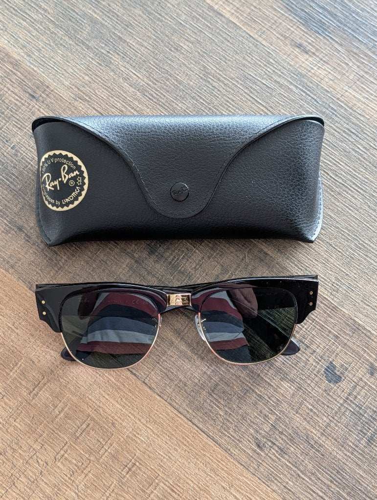 Lunettes de soleil Ray Ban Clubmaster Mega pour homme, Comme neuf, Enlèvement, Ray-Ban, Lunettes de soleil