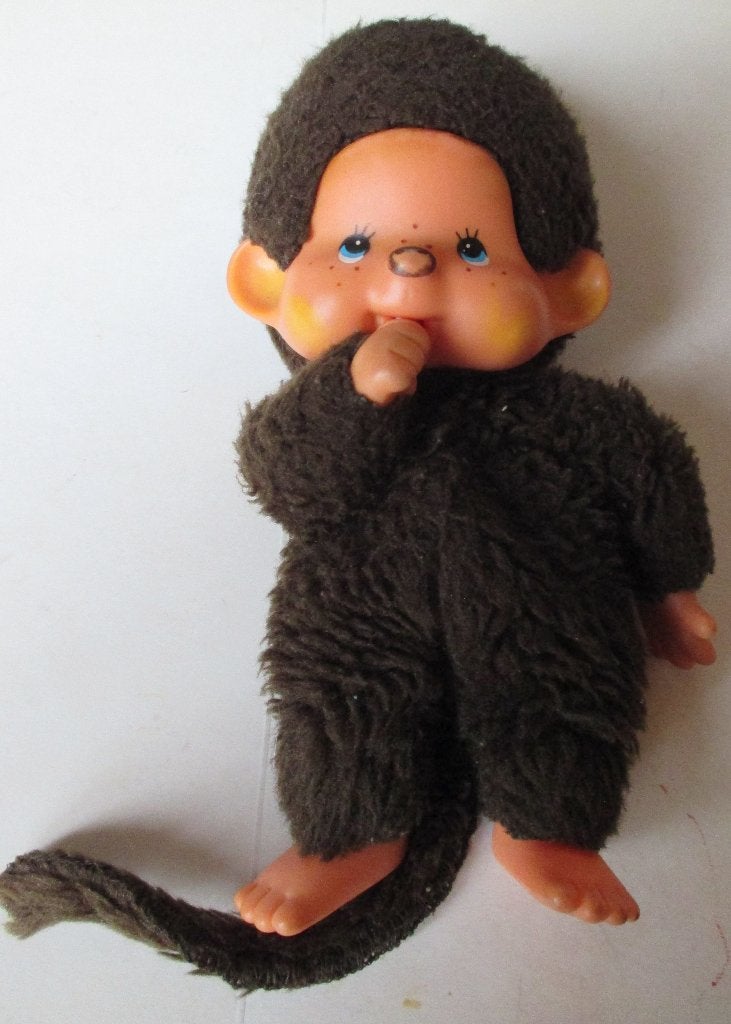 Monchichi jaren 70, in goede staat, 20 cm, Enfants & Bébés, Jouets | Peluches, Brun, Overige karakters, Autres marques, Moyen (20 à 80 cm)