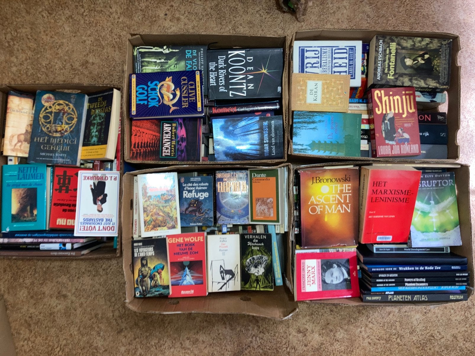 Lot 200 boeken nederlands / engels veel fictie 0.50€/stuk, Boeken, Ophalen of Verzenden, Zo goed als nieuw