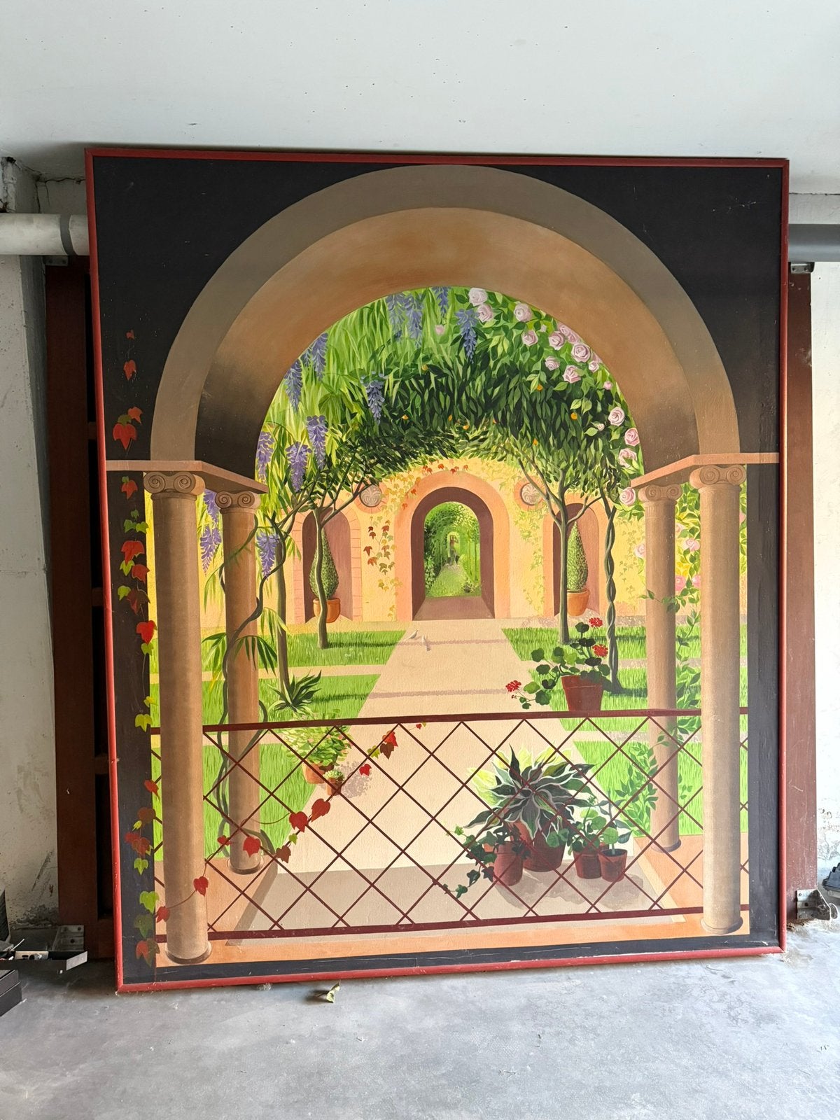 Tableau geant trompe l’oeil, Antiquités & Art, Art | Peinture | Classique, Enlèvement