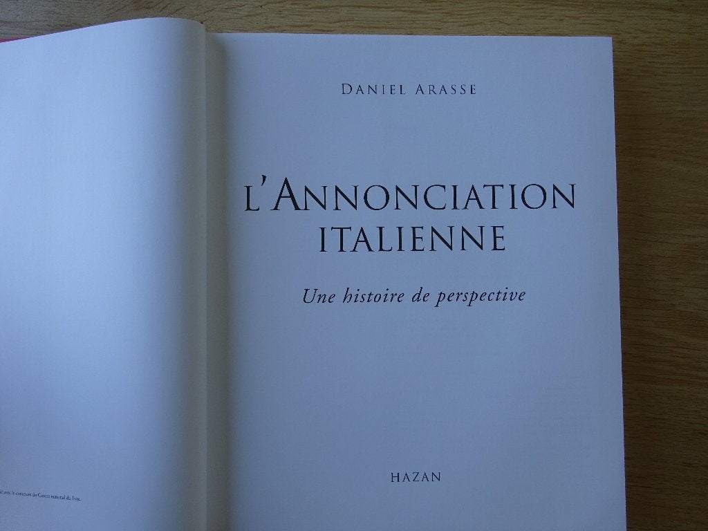 l'Annonciation Italienne 1999 Hazan Paris - Renaissance, Peinture et dessin, Enlèvement ou Envoi, Comme neuf, Daniel Arasse