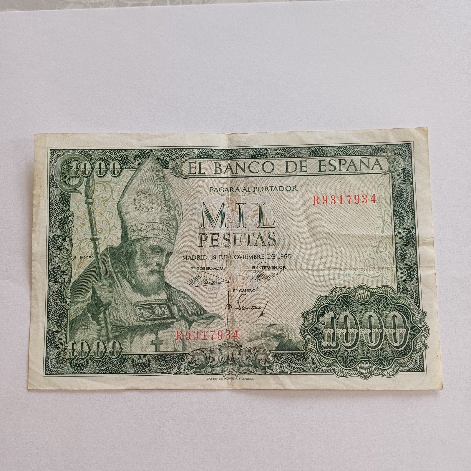spaanse 1000 pesetas, Ophalen