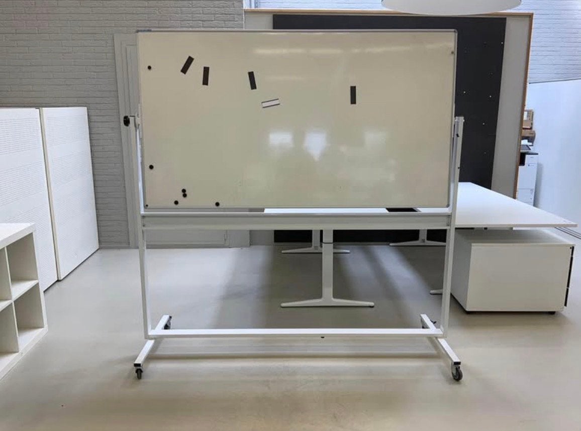 Verrijdbaar whiteboard 180  100 cm, Ophalen, Zo goed als nieuw
