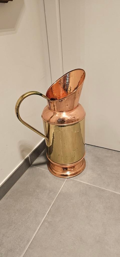 Antieke, vintage grote koperen parapluhouder, Ophalen of Verzenden