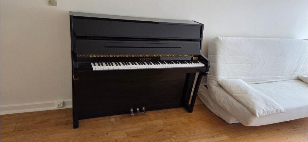 Piano, Muziek en Instrumenten, Piano's, Gebruikt, Piano, Zwart, Ophalen