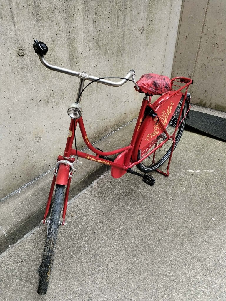 Leuke Rode Omafiets - R&B Amsterdam, 47 tot 50 cm, Ophalen, Zo goed als nieuw, Handrem