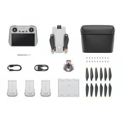 Drone DJI Mini 3 Fly More Combo (avec contrôleur intelligent, Stabilisateur (gimbal), Moins de 250 g, Qualité supérieure, 1 à 5 km