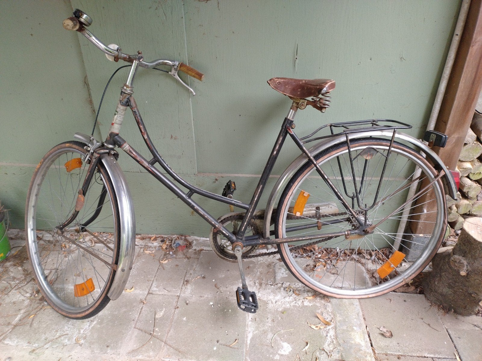 Oude fiets damesfiets vintage torpedo 1 rem, Fietsen en Brommers, Ophalen