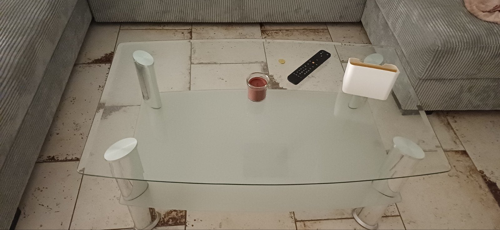 table de salon, Enlèvement, Verre