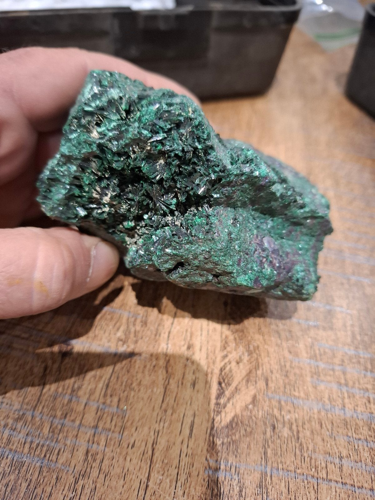 Malachite et cuprite, Ophalen