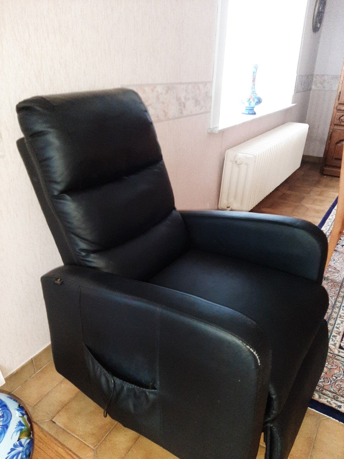 Elektrische Relaxzetel Zwart – Comfort met Afstandsbediening, Ophalen