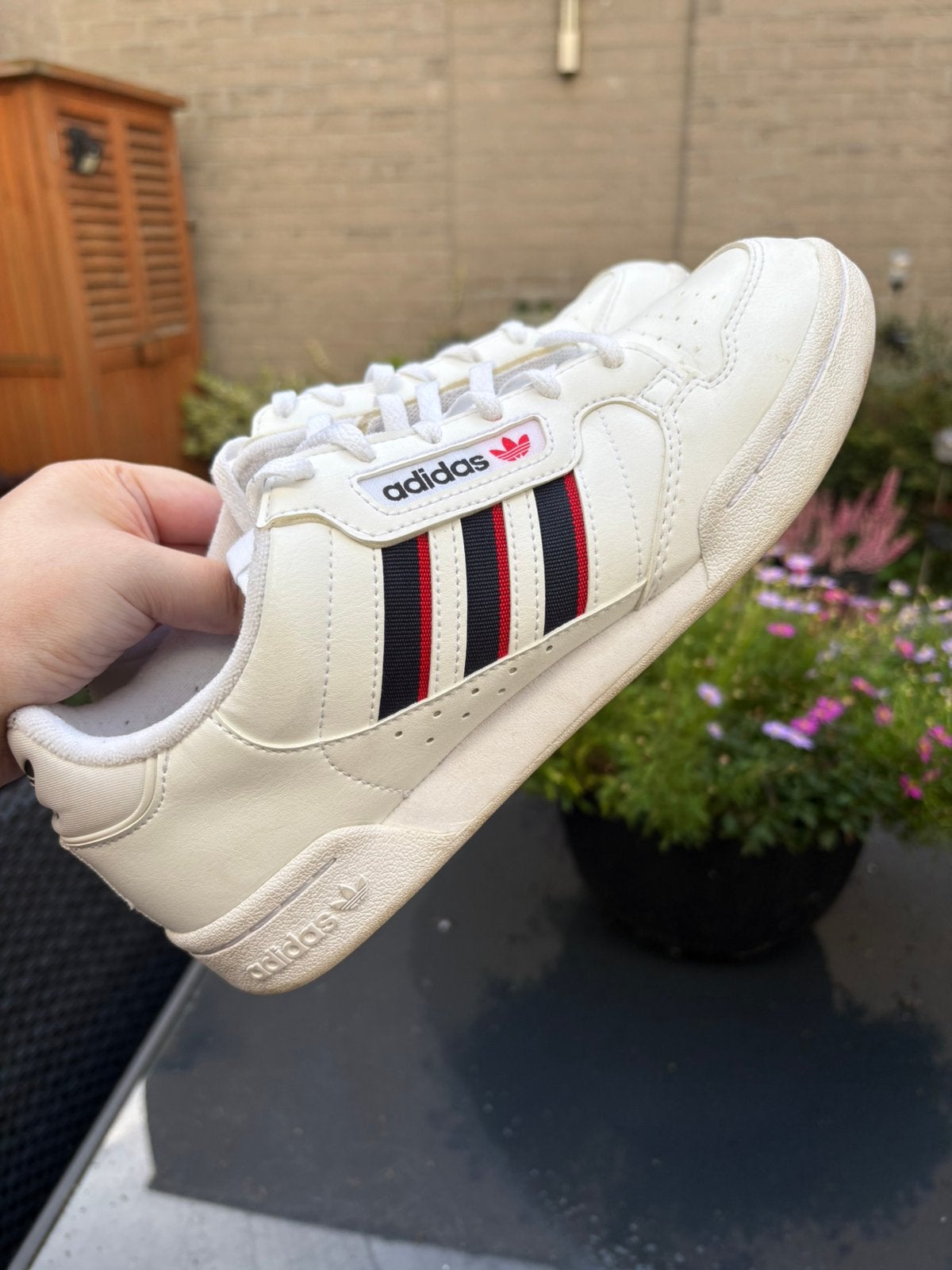 Witte sneakers van Adidas (39,5)., Kleding | Dames, Ophalen of Verzenden, Zo goed als nieuw, Wit, Sneakers