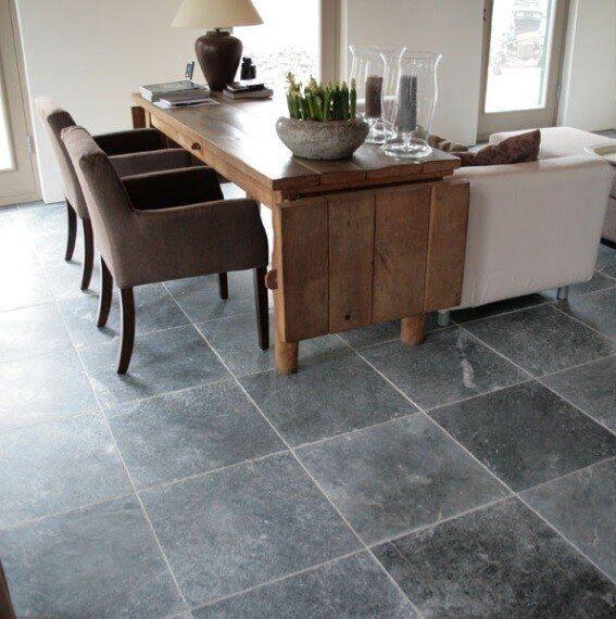 RESTPARTIJ 85 M2; HARDSTEEN ANTIQUE BLUE TEGELS VEROUDERD., Tuin en Terras, Grind, Keien en Split, Ophalen