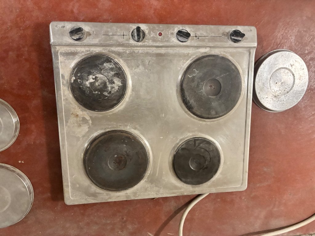 Kookplaat, Elektronische apparatuur, Ophalen, Gebruikt, 4 kookzones, Inbouw