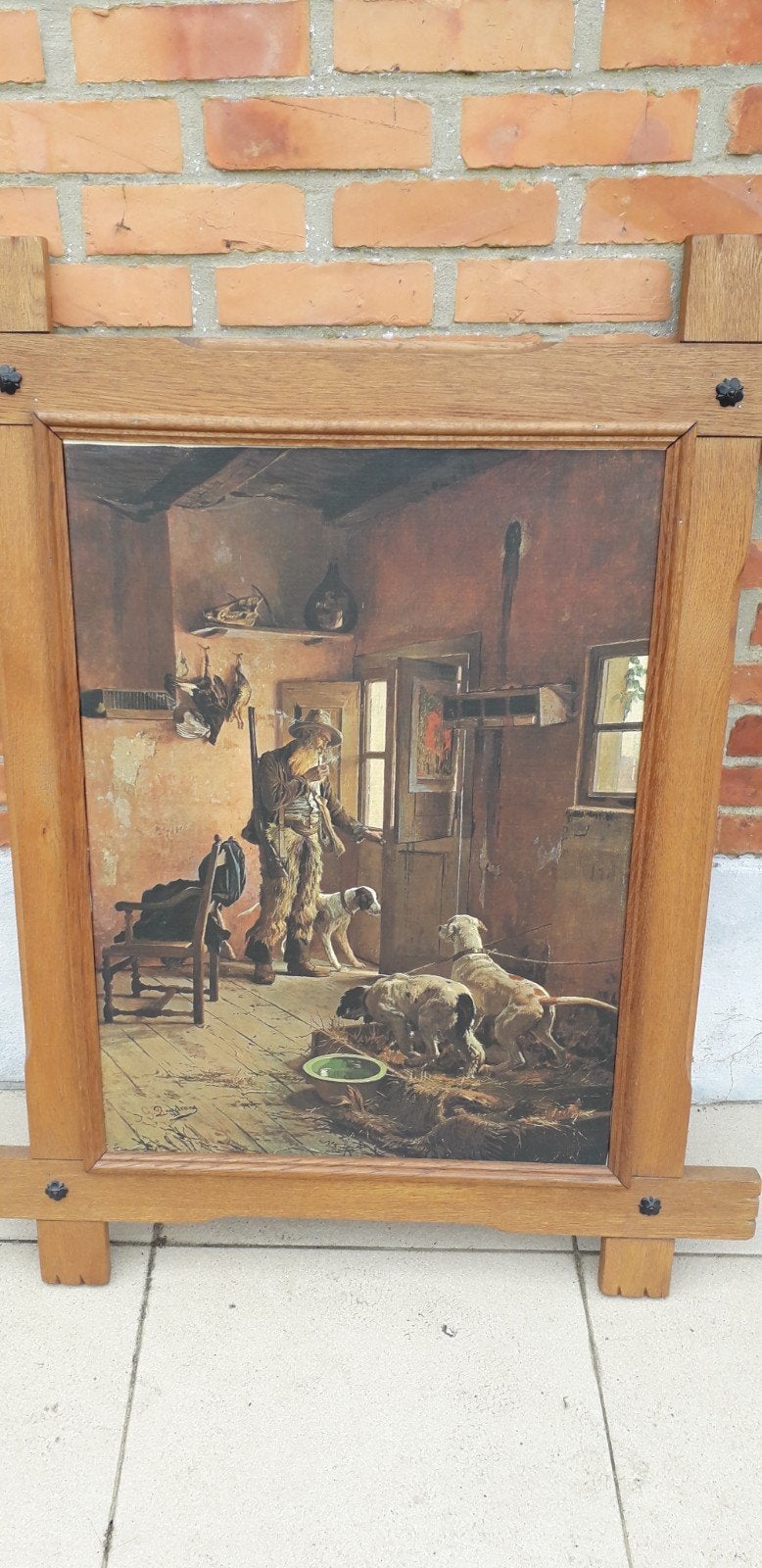 jacht schilderij op doek, Ophalen