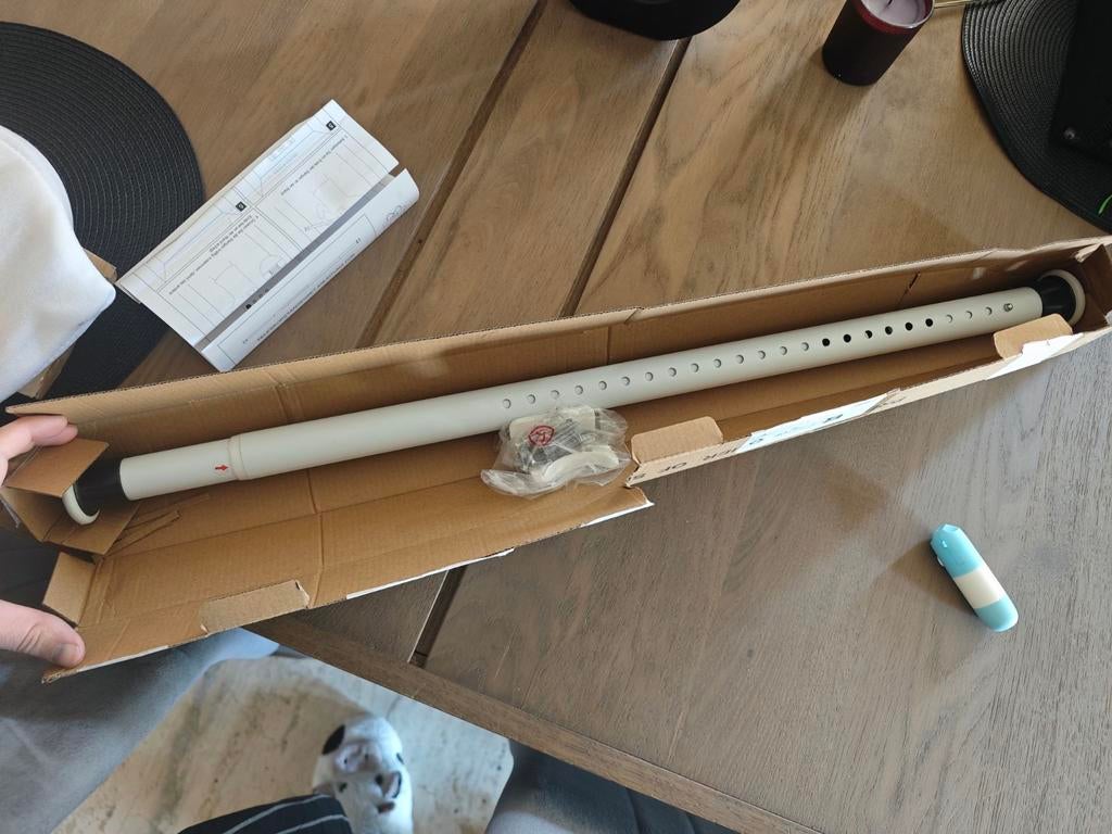 Nieuwe witte metalen douchestang, Ophalen of Verzenden