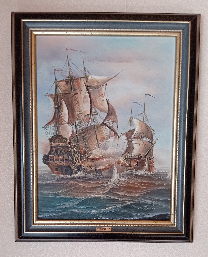 Schilderij van J. Harvey, Ophalen of Verzenden, Gesigneerd, Olieverf, Doek