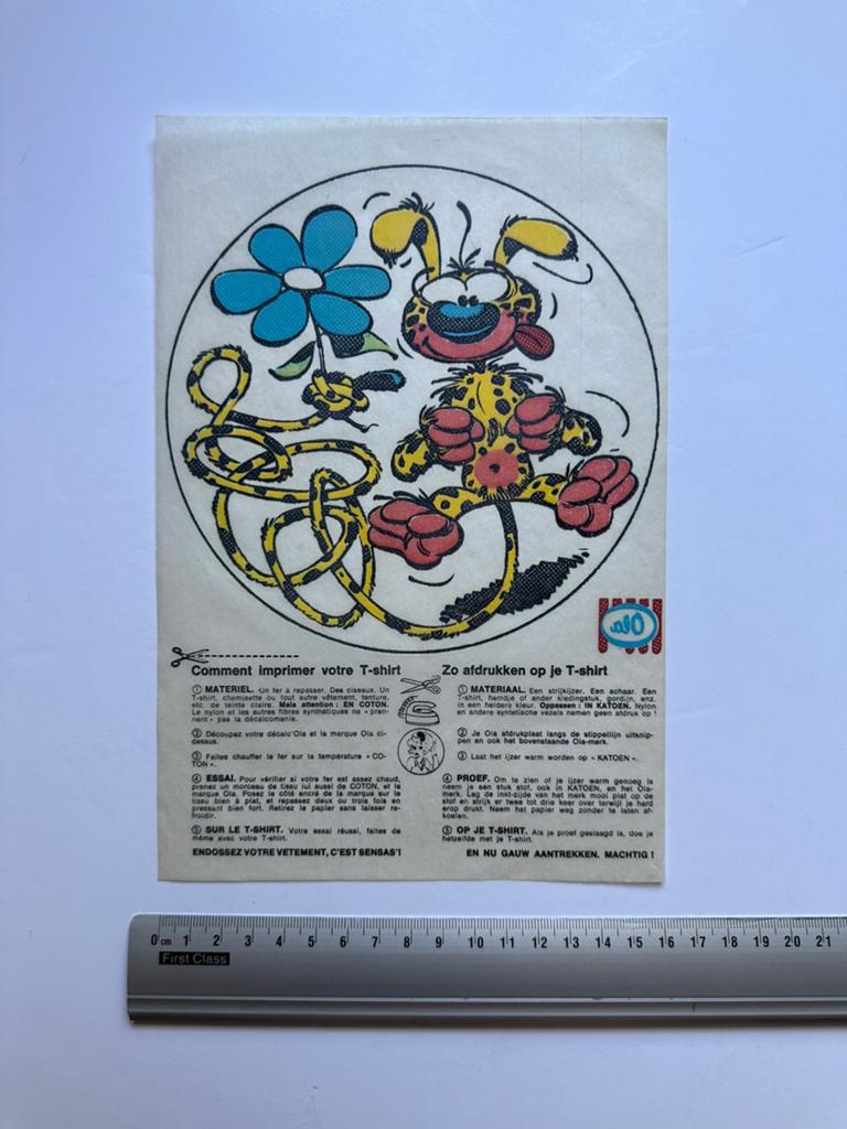 Franquin : décalcomanie Marsupilami / Ola années 70, Collections, Envoi, Autres personnages, Neuf, Image, Affiche ou Autocollant