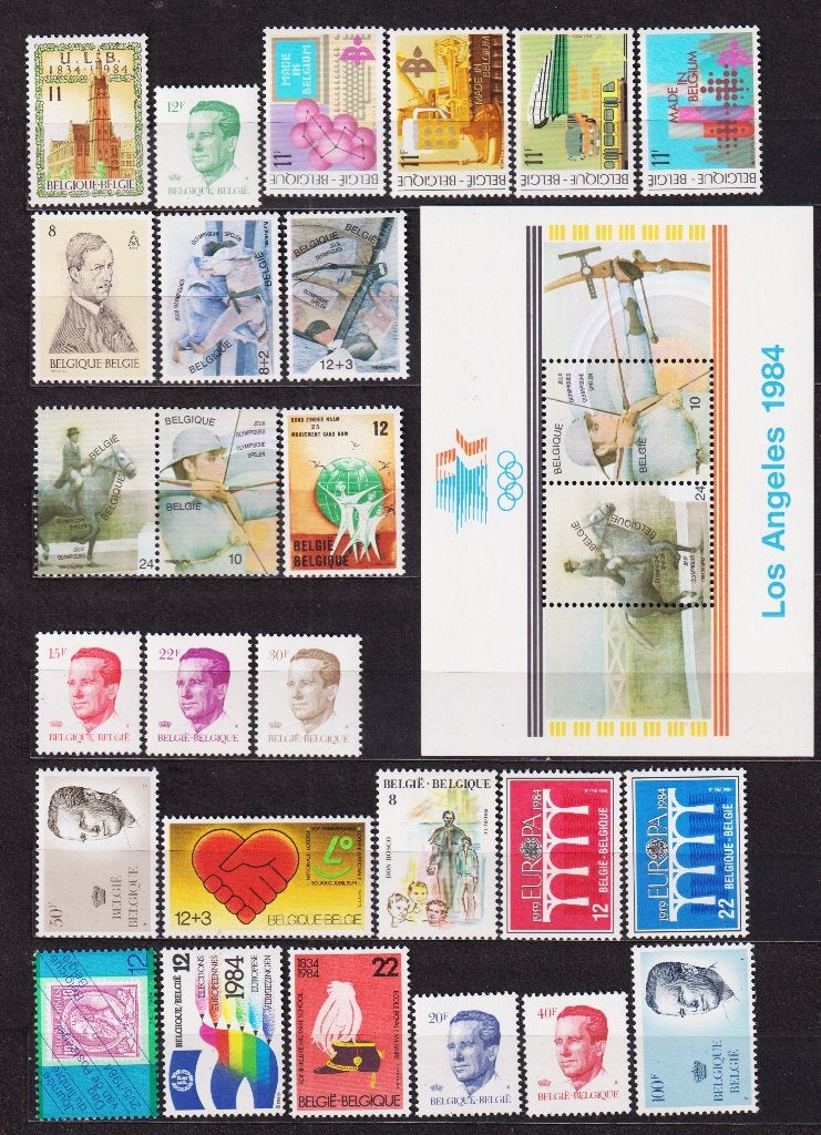 België 1984 compleet jaar ** + gratis eerste dag, Postzegels en Munten, Verzenden, Postfris, Postfris