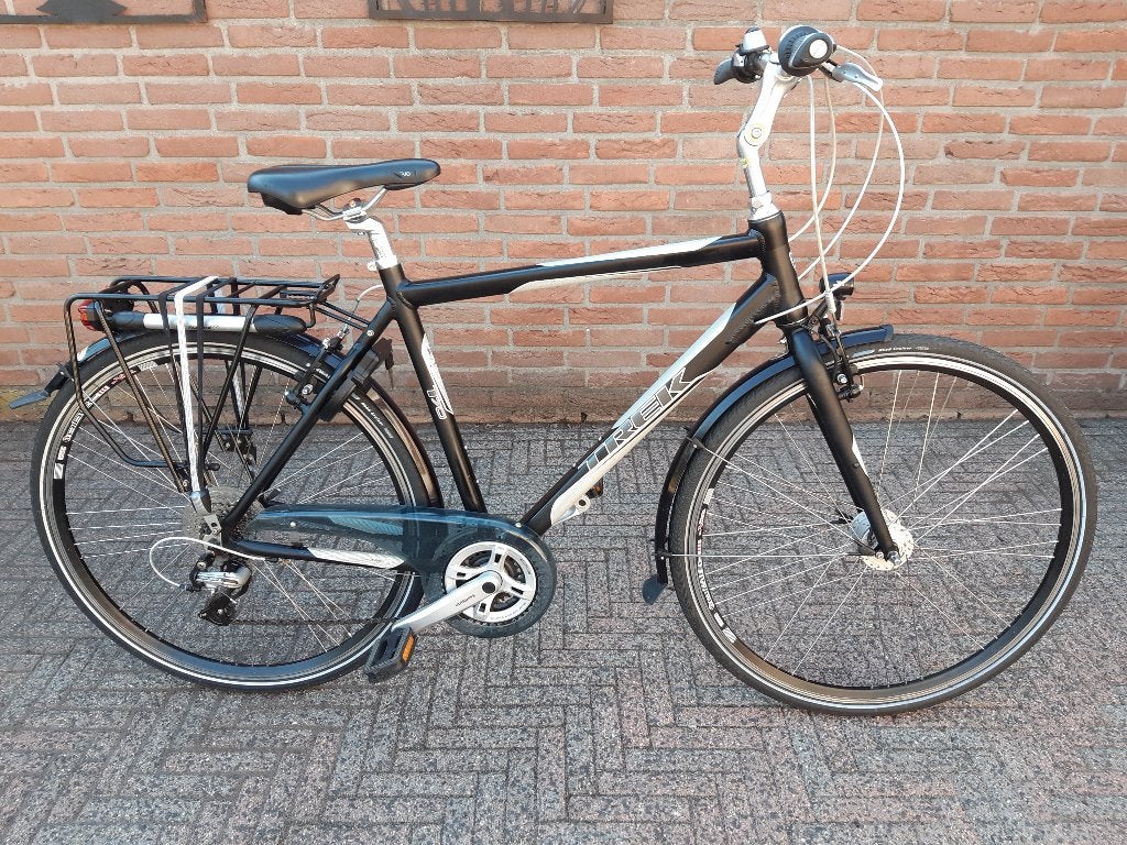 bijna nieuwe trek sportieve herenfiets, Fietsen en Brommers, Velgrem, Versnellingen, Zo goed als nieuw, 53 tot 57 cm