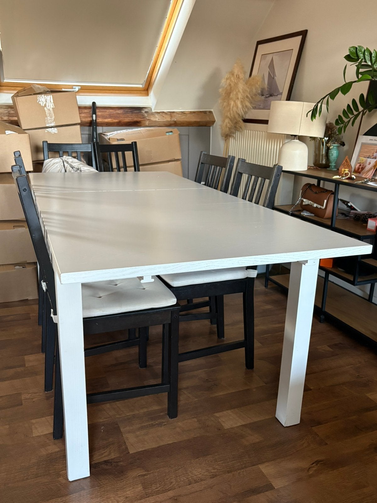 Table bois massif à manger extensible + 6 chaises en bois, Neuf, 150 à 200 cm, Cinq personnes ou plus, Enlèvement