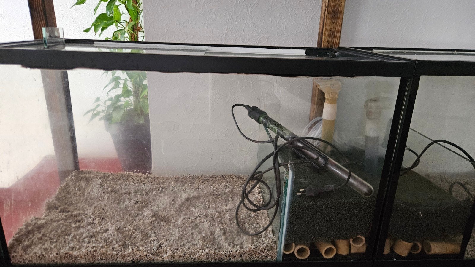 Aquariumen 59,53035 cm, Dieren en Toebehoren, Vissen | Aquaria en Toebehoren, Gebruikt, Overige typen, Inclusief deksel, Inclusief toebehoren