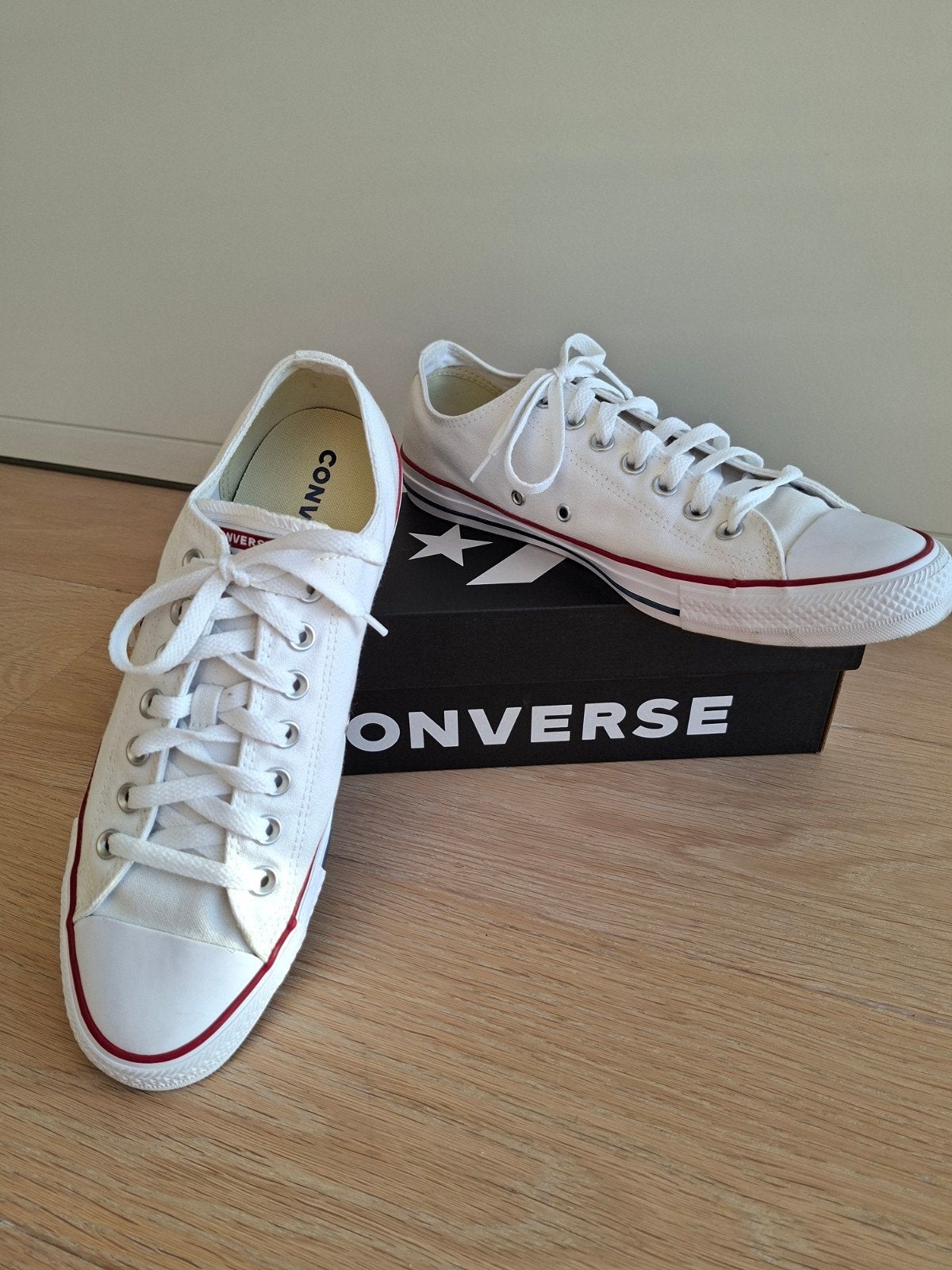 Baskets Converse All Star Chuck Taylor blanches blanches tai, Enlèvement ou Envoi, Comme neuf, Blanc, Converse all stars