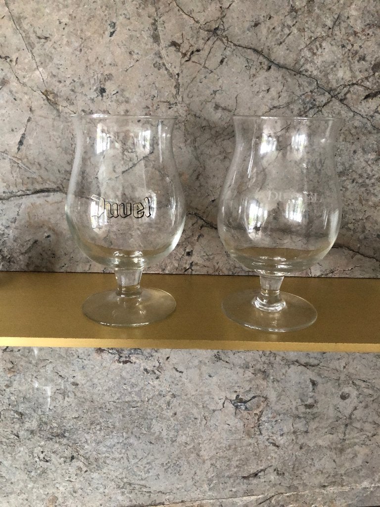 2 "Duvel "glazen, Verzamelen, Biermerken, Ophalen, Gebruikt, Duvel