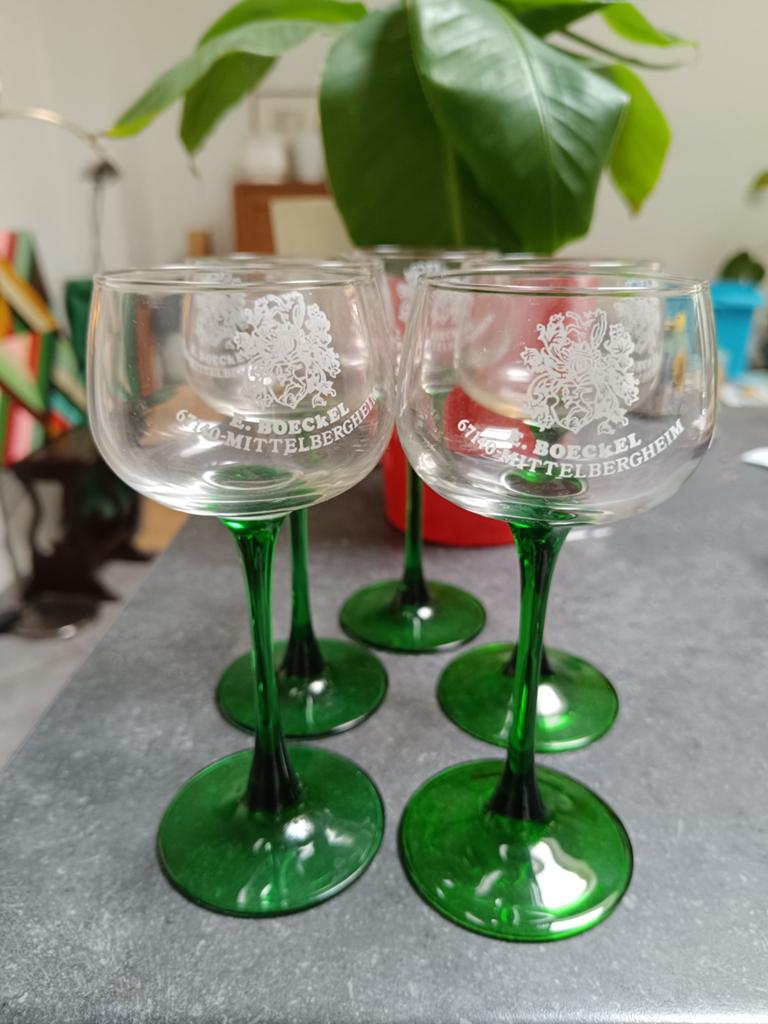 5 vintage Luminarc Elzas wijnglazen, Enlèvement