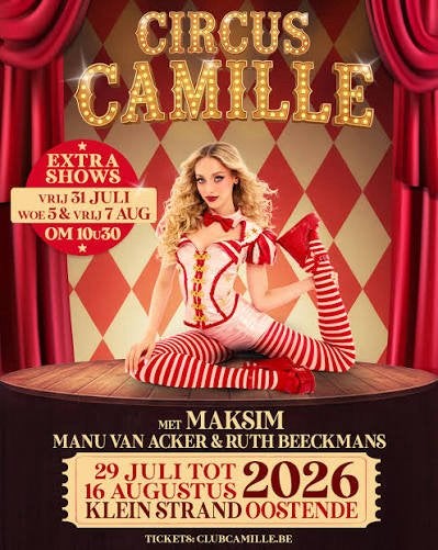 4 tickets Circus Camille zaterdag 8/08 10u30, Tickets en Kaartjes